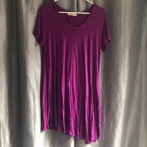 Fuschia T-shirt dress